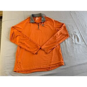 Texas Longhorns Shirt Polo Men's XL Half-Zip Pullover Orange Long‎ Sleeve